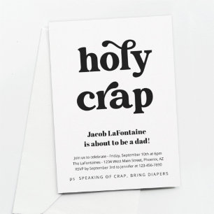 Convite de festas de Fralda Sagrada e Engraçado