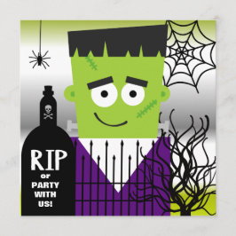 Convite de festas de Frankenstein o Dia das Bruxas