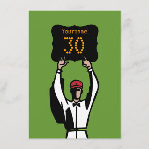 Convite de festas de futebol aniversário de 30 ano