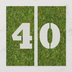 Convite de festas de futebol aniversário de 40 ano