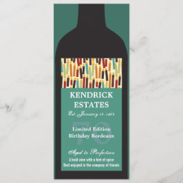 Convite de festas de garrafa de vinho