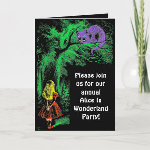 Convite de festas: De "gato Cheshire "