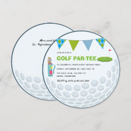 Convite de festas de Golf Themed