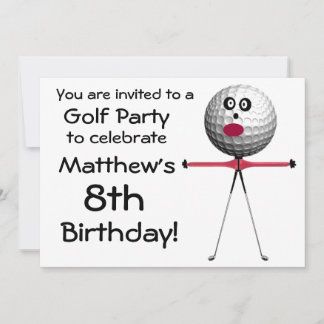 Convite de festas de Golfe Birthday