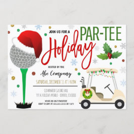 Convite de festas de Golfe Holiday