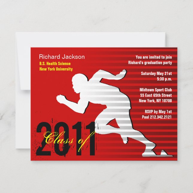 Convite de festas de Graduação no Esporte (Frente)