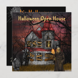 Convite de festas de Halloween Open House