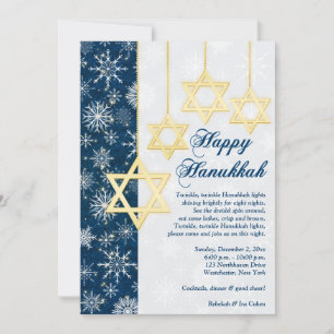 Convite de festas de Hanukkah, Flocos de Neve Bran