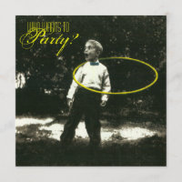 Convite de festas de Hula-Hooper