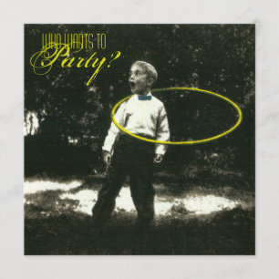 Convite de festas de Hula-Hooper