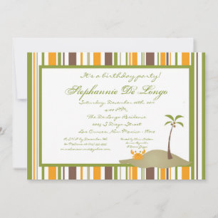 convite de festas de Ilha 5x7