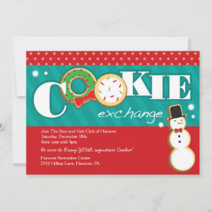 Convite de festas de Intercâmbio de Cookies de Fe