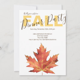 Convite de festas de Janta de queda moderna