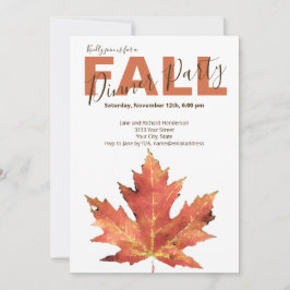 Convite de festas de Janta de queda moderna