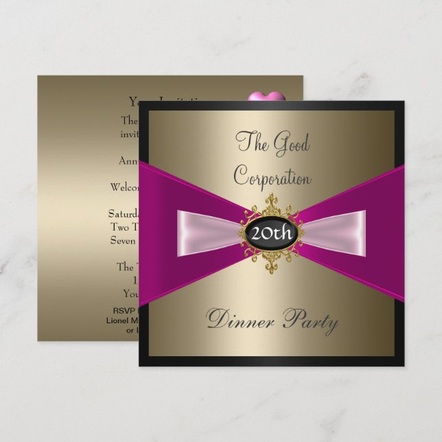 Convite de festas de Janto anual da empresa (Frente/Verso)