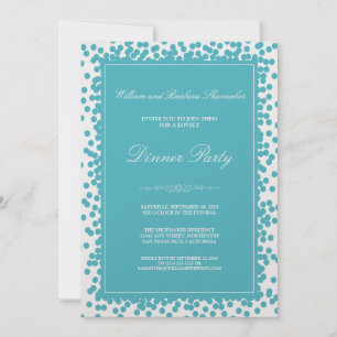 Convite de festas de Janto Aqua Confetti