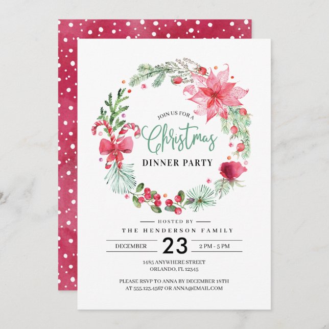 Convite de festas de Janto da Frota de Natal (Frente/Verso)