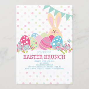 Convite de festas de Janto de Brunch da Páscoa Mo