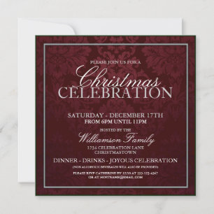 Convite de festas de Janto de Celebração de Natal