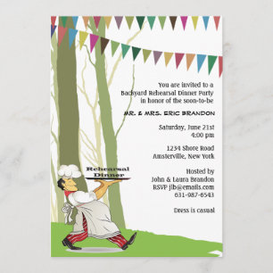 Convite de festas de Janto de ensaio ao ar livre