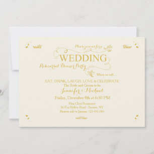 Convite de festas De Janto De Ensaio De Casamento 