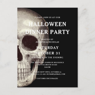 Convite de festas de Janto de Halloween do Morto a