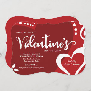 convite de festas de Janto de Namorados branco ver