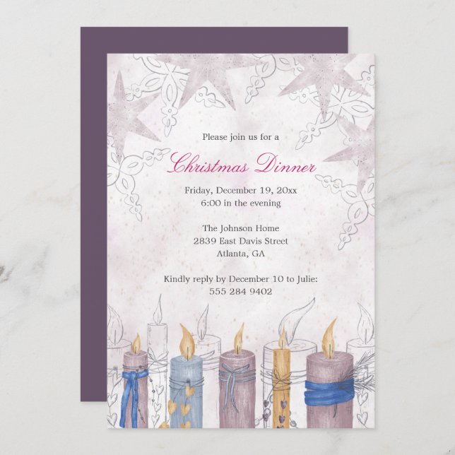 Convite de festas de Janto de Natal (Frente/Verso)