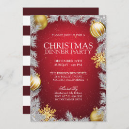 Convite de festas de Janto de Natal Elegante