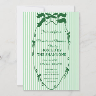 Convite de festas de Janto de Natal Verde Whimsica