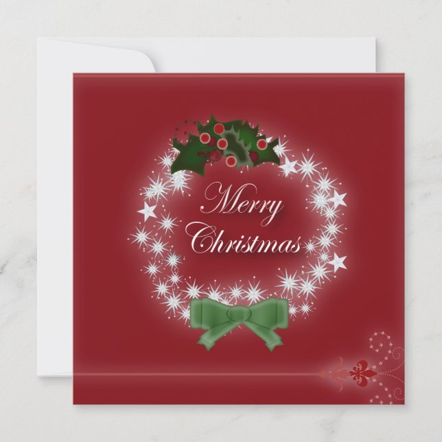 Convite de festas de Janto de Natal Vermelho Elega (Frente)