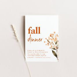 Convite de festas de Janto de outono Simples