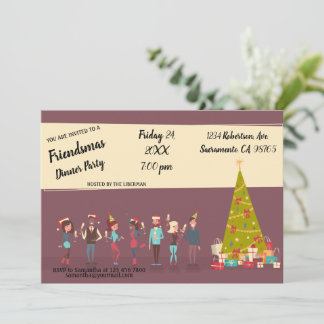 Convite de festas de Janto Friendmas