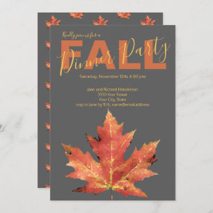 Convite de festas de Janto Rustic Trendy Fall