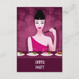 convite de festas de janto sushi