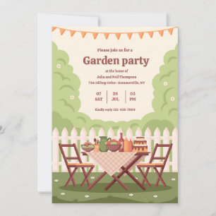 Convite de festas de jardim