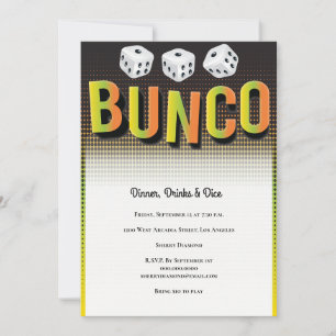 Convite de festas de Jogo de Dice Bunco
