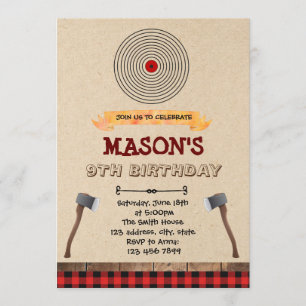 Convite de festas de jogo do machado