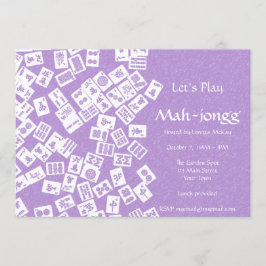 Convite de festas de Jogos Mah-jongg