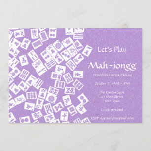 Convite de festas de Jogos Mah-jongg