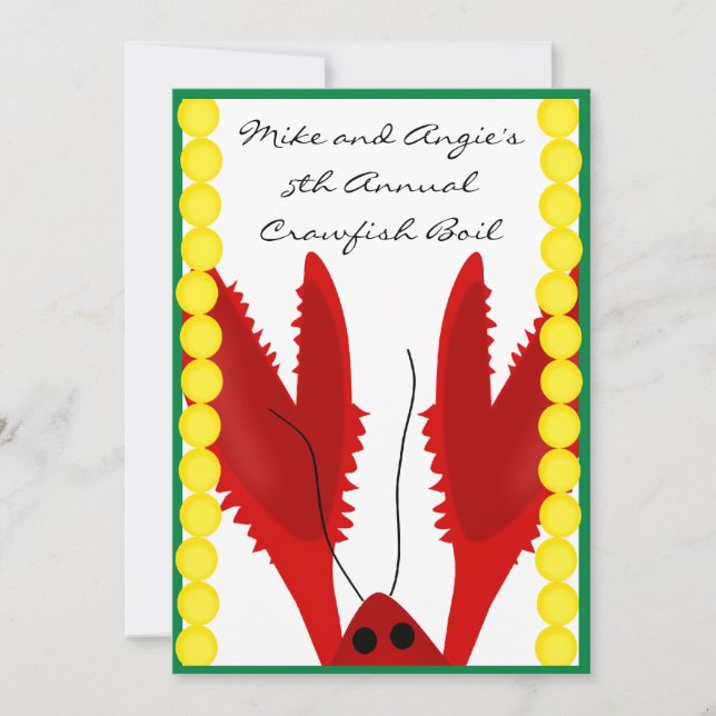 Convite de festas de lagosta (Frente)