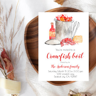 Convite de festas de lagosta de Verão