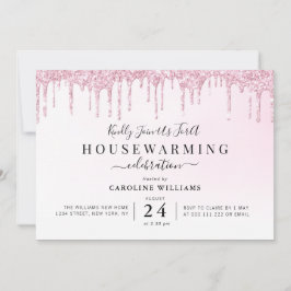 convite de festas de limpeza de casa com brilho ro