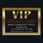 Convite de festas de luxo Dourado e preto VIP<br><div class="desc">Convite de festas de luxo Dourado e preto VIP</div>