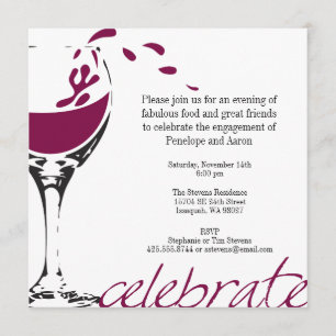 Convite de festas de Merlot de Disposição