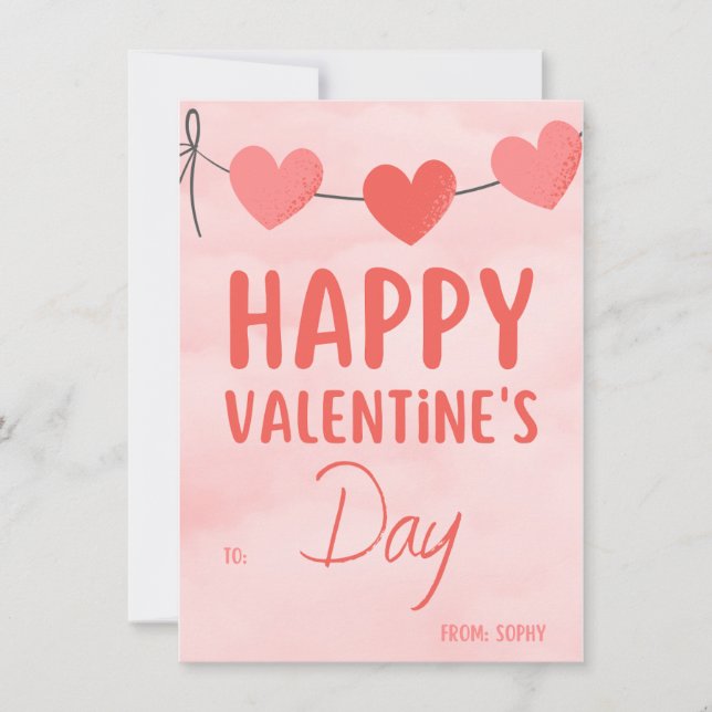 Convite de festas de Namorados moderno rosa (Frente)