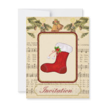 Convite de festas de natais vintages com Natal