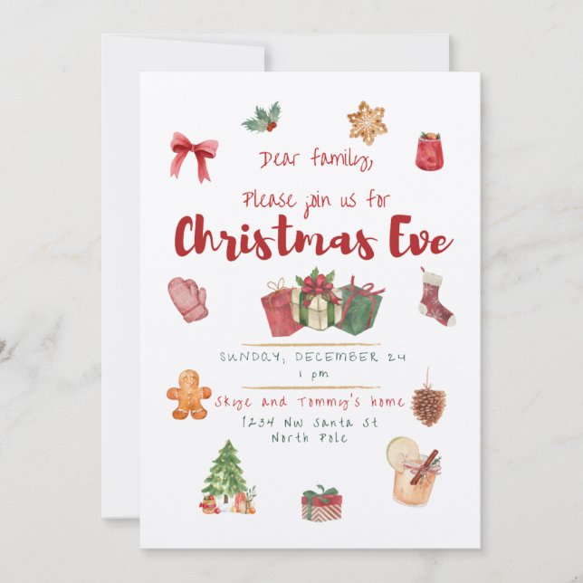 Convite de festas de Natal (Frente)