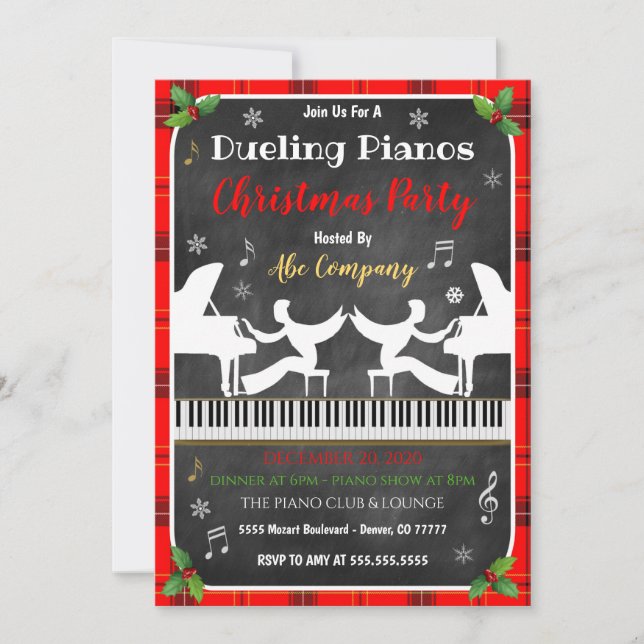 Convite de festas de Natal (Frente)