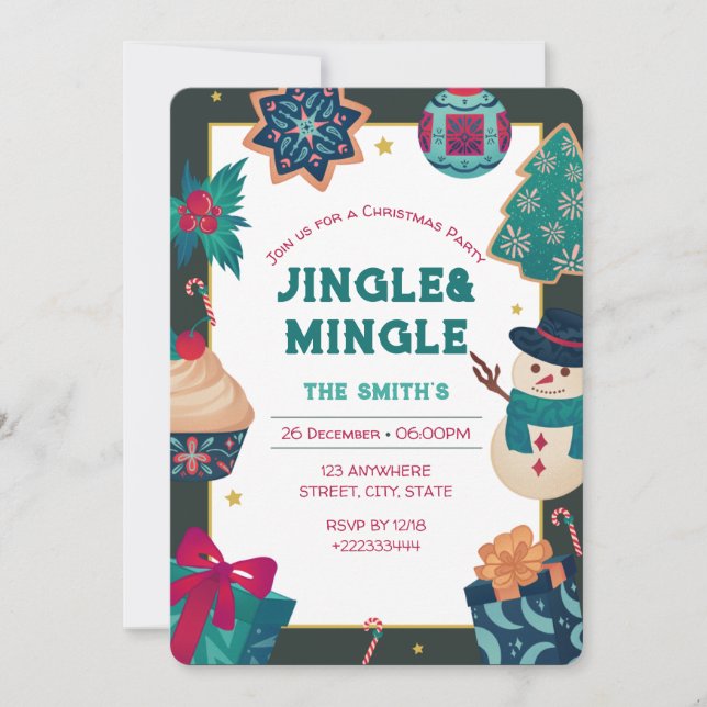 Convite de festas de Natal (Frente)